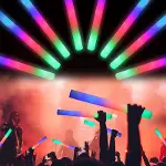 Led Işıklı 3 Modlu Kauçuk Işıklı Sünger Parti Çubuk Sopa - 46 cm (6’lı Paket) (4745)-1