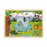 S01002909 WOODEN PUZZLE VEHICLES ANMALS 5 PCS 2 AST-2