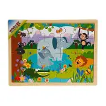 S01002909 WOODEN PUZZLE VEHICLES ANMALS 5 PCS 2 AST-3
