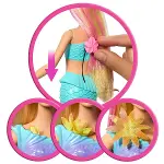 JDM72 Barbie Büyülü Çiçekler Deniz Kızı - Flower Magic Mermaid-4