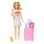 HJY18 Barbie Seyahatte Bebeği ve Aksesuarları-3