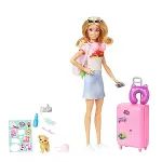 HJY18 Barbie Seyahatte Bebeği ve Aksesuarları-4