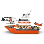 60504 Lego City Sahil Güvenlik Kurtarma Botu ve Helikopteri 742 parça +7 yaş-3
