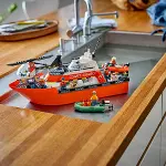 60504 Lego City Sahil Güvenlik Kurtarma Botu ve Helikopteri 742 parça +7 yaş-5