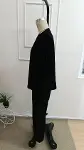 Kadın Uzun Kollu Bisiklet Yakalı File Tül Detaylı Viskon Iki Iplik Bluz Ve Pantolon Ikili Takım-6