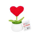 FL-7 12Lİ Kroşe Örgü Saksıda Kalp -Birliktoys-1