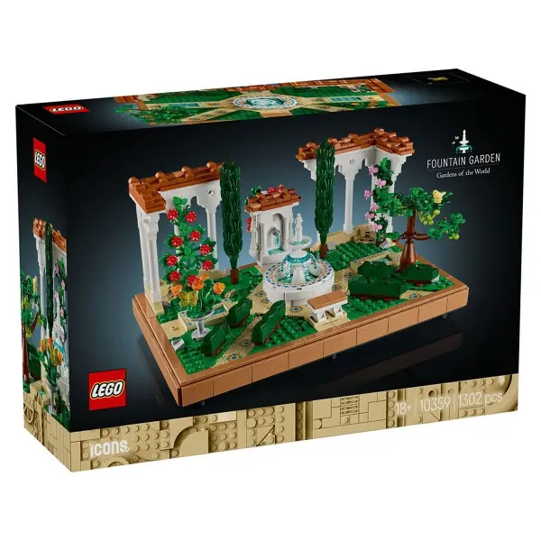 10359 Lego icons Çeşmeli Bahçe - Fountain Garden 1302 parça +18 yaş