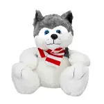 1030 Oturan Husky Atkılı Köpek 30 cm-1