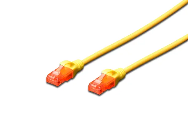 Patch Kablo, U-UTP, CAT. 6, 0.5 metre, AWG 26/7, Cu, LSZH, sarı renk DK-1617-005/Y