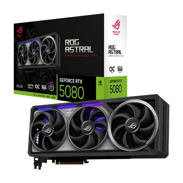 16GB ROG-ASTRAL-RTX5080-O16G-GAMING GDDR7 256Bit 2xHDMI 3xDP RGB DLSS4
