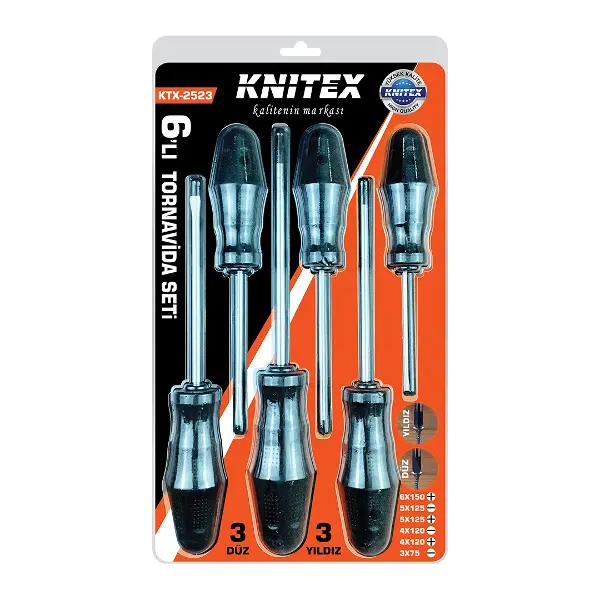 6PCS TORNAVİDA SETİ  6X150 YILDIZ - 5X125 DÜZ-YILDIZ - 4X120 DÜZ-YILDIZ - 3X75 DÜZ (4745)