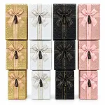 3PCS D.DÖRTGEN PARLAK MİX RENKLİ - KABARTMA DESEN KARTON HEDİYE KUTUSU KURDELALI 22.5X15.5-20.5X13.5-18.5X11.5CM (4745)-2