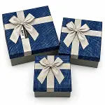 3PCS D.DÖRTGEN ÇİZGİLİ MİX RENKLİ KARTON HEDİYE KUTUSU KURDELALI 22.5X15.5-20.5X13.5-18.5X11.5CM (4745)-2