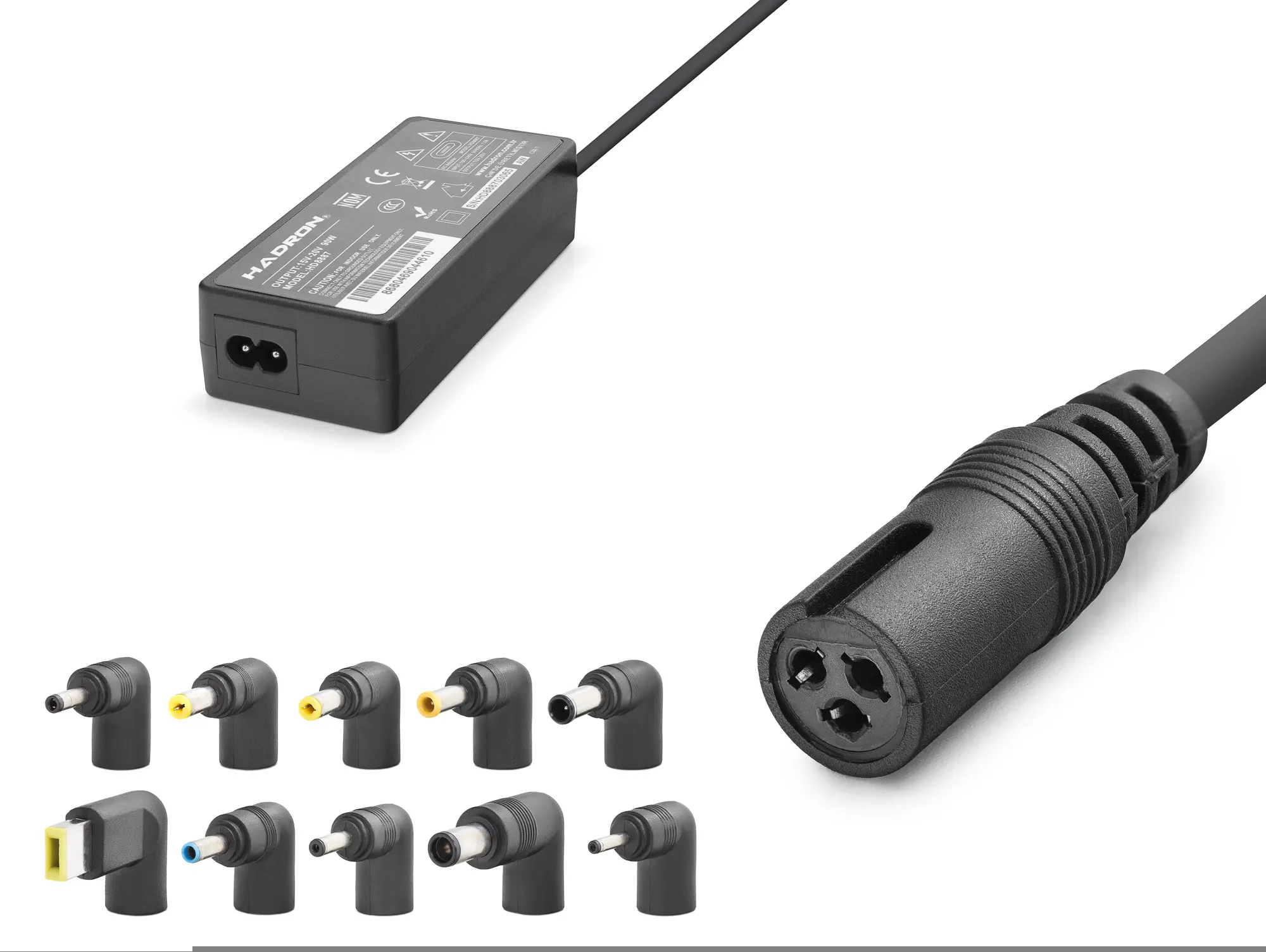 Universal Laptop Adaptörü 90W 19.5V 4.62A 10 Uçlu Siyah HD8887