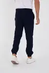 Unisex Kışlık Üç İplik Lastikli Eşofman Pantolon - Lacivert-3