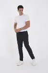 Unisex Üç İplik Basic Eşofman Pantolon - Antrasit-3