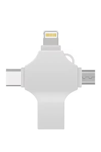 Otg 4in1 Cep Telefonu Çok Fonksiyonlu Usb Flash Bellek 128 gb Type-C, Micro SD ve Kart Okuyucu