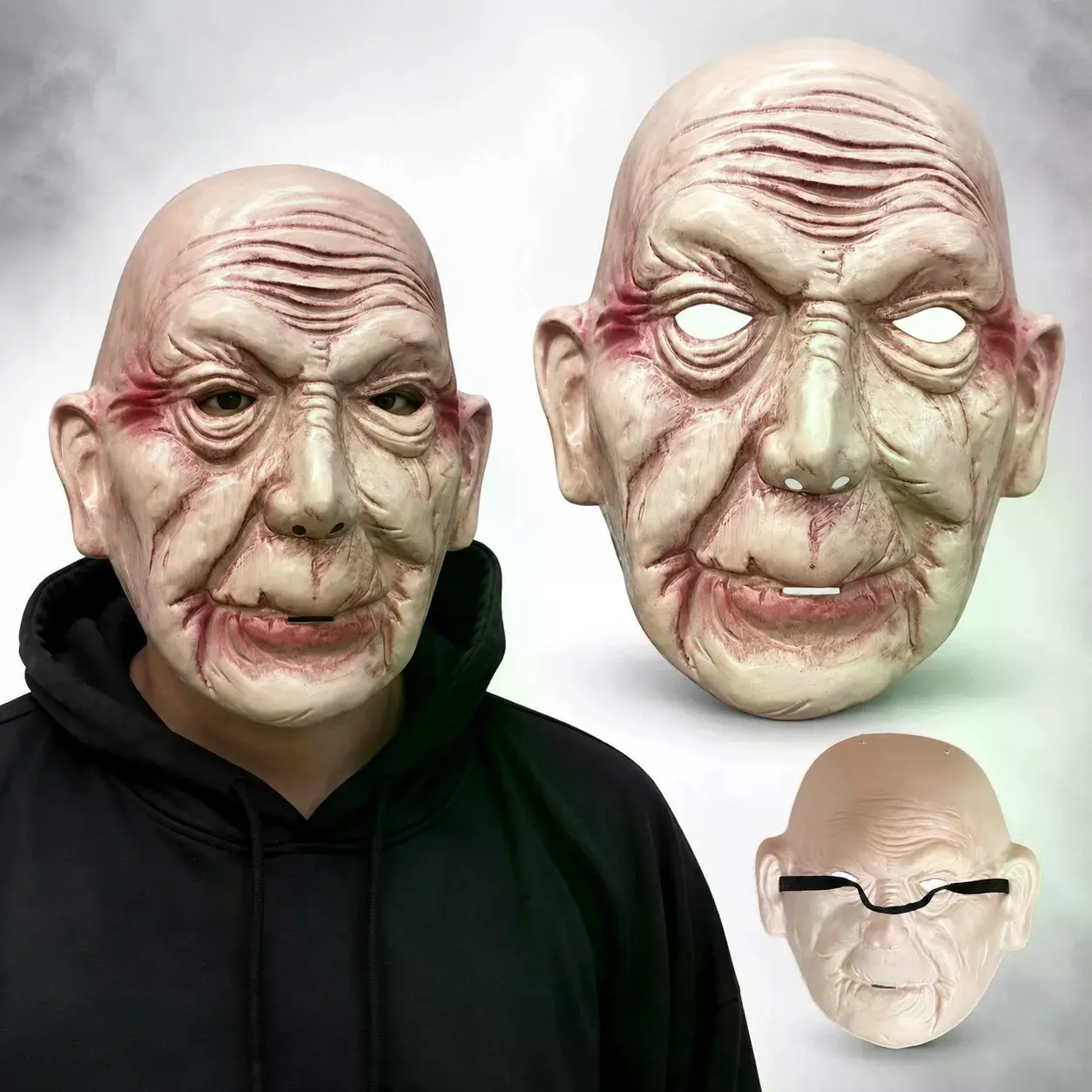 Korkunç Yaşlı Adam Gerçekçi İhtiyar Maske