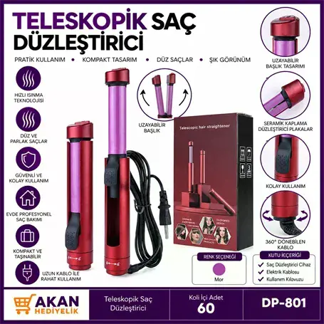 Profesyonel Teleskopik Saç Düzleştirici