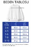 Trend Çocuk Unisex Model Tam Kalıp Oversize Ayıcık Tasarım 2 İplik Pamuğa Pamuk Kumaş Sweatshirt 3-3
