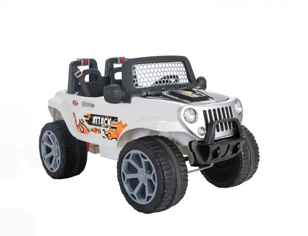 Pilsan Attack Çift Kişilik Akülü Araba 12 Volt 05-272 Beyaz