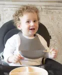BabyJem Mini Silikon Önlük 718 Gri-7