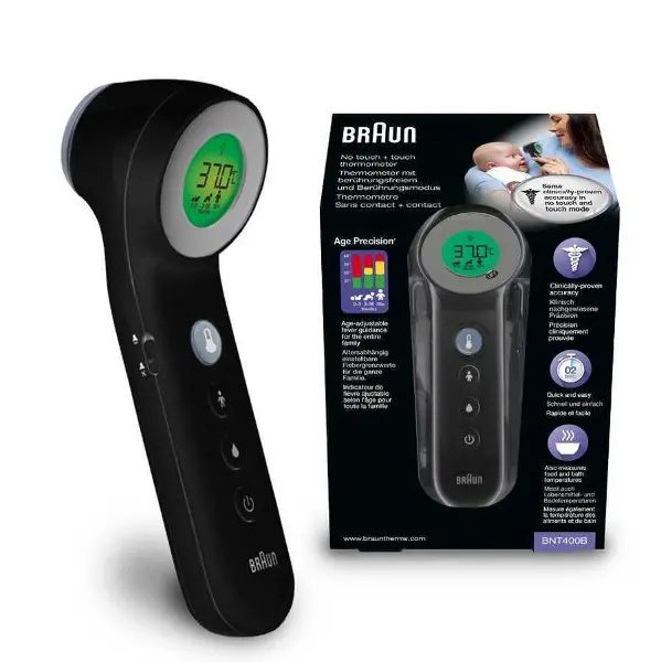Braun BNT400 Temassız Alından Ateş Ölçer Siyah