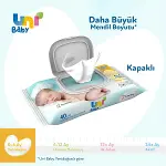 Uni Baby Yenidoğan Islak Havlu Mendil 3'lü 120 Yaprak-5