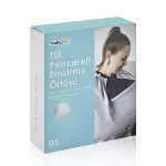 BabyJem Tül Pencereli Emzirme Önlüğü 735 Gri-5