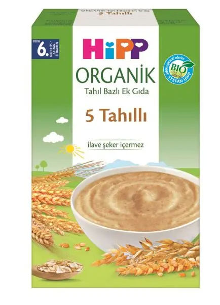 Hipp Organik 5 Tahıllı Tahıl Bazlı Kaşık Maması 200 Gr