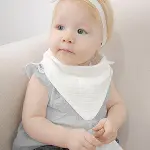BabyJem Ahşap Diş Kaşıyıcılı Bürümcük Müslin Önlük 736 Ekru-7