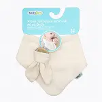 BabyJem Ahşap Diş Kaşıyıcılı Bürümcük Müslin Önlük 736 Ekru-8