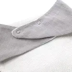 BabyJem Ahşap Diş Kaşıyıcılı Bürümcük Müslin Önlük 736 Gri-3