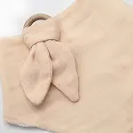 BabyJem Ahşap Diş Kaşıyıcılı Bürümcük Müslin Önlük 736 Somon-2