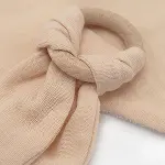 BabyJem Ahşap Diş Kaşıyıcılı Bürümcük Müslin Önlük 736 Somon-4