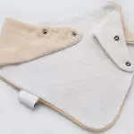 BabyJem Ahşap Diş Kaşıyıcılı Bürümcük Müslin Önlük 736 Somon-5