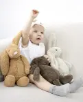 BabyJem Uyku Arkadaşım Oturabilen Tavşan 30 Cm 730 Vizon-2