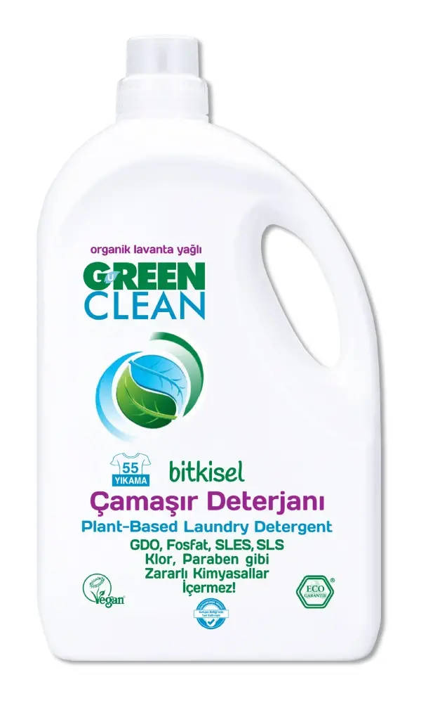 Green Clean Bitkisel Çamaşır Deterjanı 2750 ml (55 Yıkama)