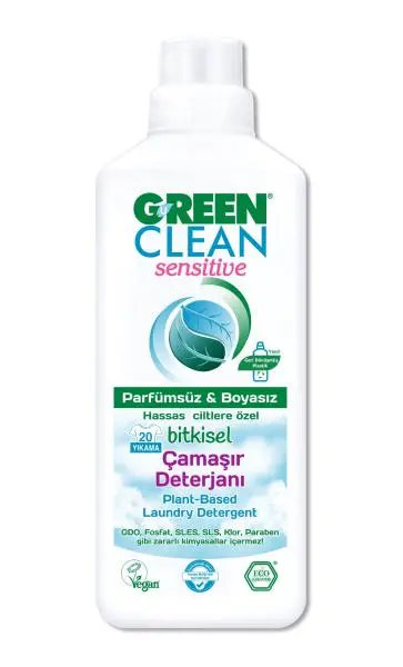 Green Clean Sensitive Parfümsüz Bitkisel Çamaşır Deterjanı 1000 ml