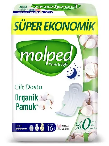 Molped Pure & Soft Gece Ped Süper Eko 16 Adet