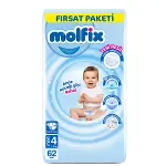 Molfix Bebek Bezi Fırsat Paketi 4 Beden 7-14 Kg 62 Adet-1