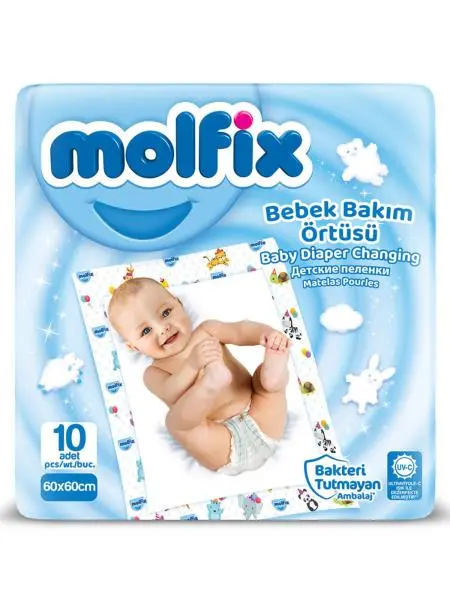Molfix Bebek Bakım Örtüsü 60x60 10'lu