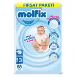 Molfix Bebek Bezi Fırsat Paketi 3 Beden 4-9 Kg 68 Adet-1