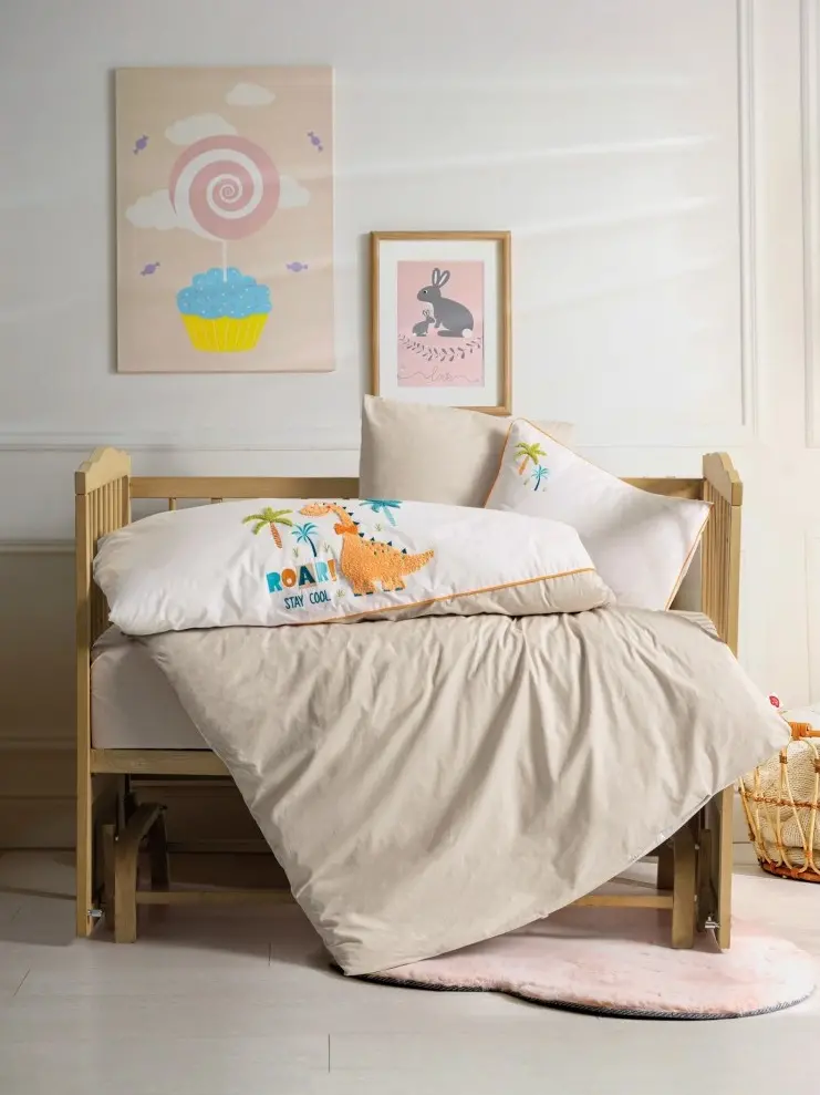 Cotton Box Punch Ranforce Nakışlı Bebek Nevresim Takımı Kiddo