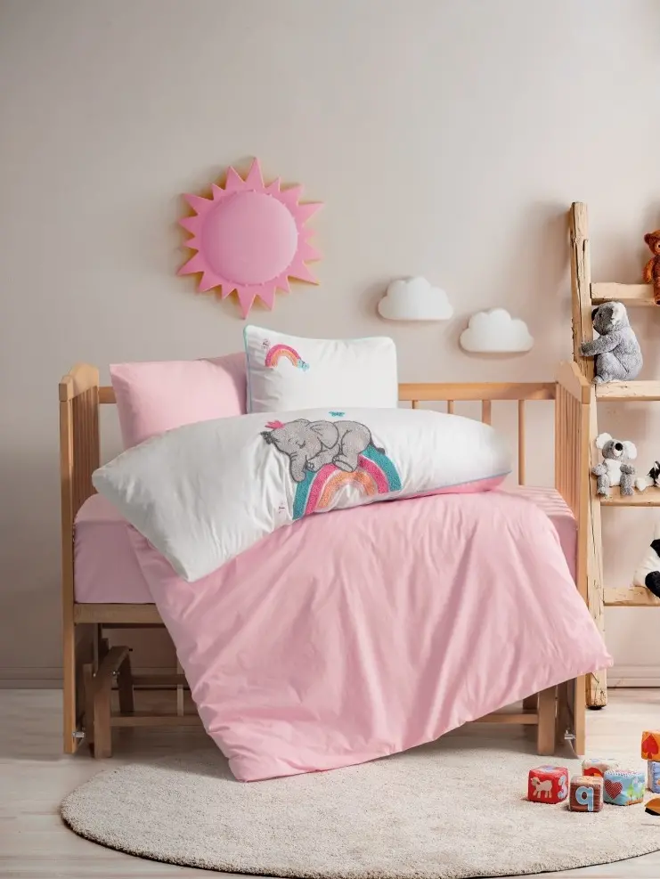 Cotton Box Punch Ranforce Nakışlı Bebek Nevresim Takımı Lucky