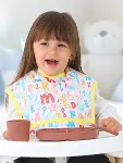 BabyJem Baskılı BLW Kolsuz Önlük 788 Harf Desen-4