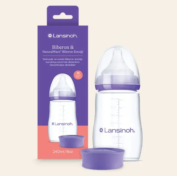 Lansinoh Biberon Natural Wawe Biberon Emziği 240 ml