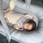 BabyJem Oyuncaklı Anne Baba Yanı Yatağı 489 Yeşil Çiçek-2