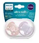 Philips Avent Ultra Yumuşak Emzik 0-6 Ay Kız-1
