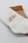 Bistyle 2'Li Big Heart Penye Soket Çorap 10117 Hardal-4